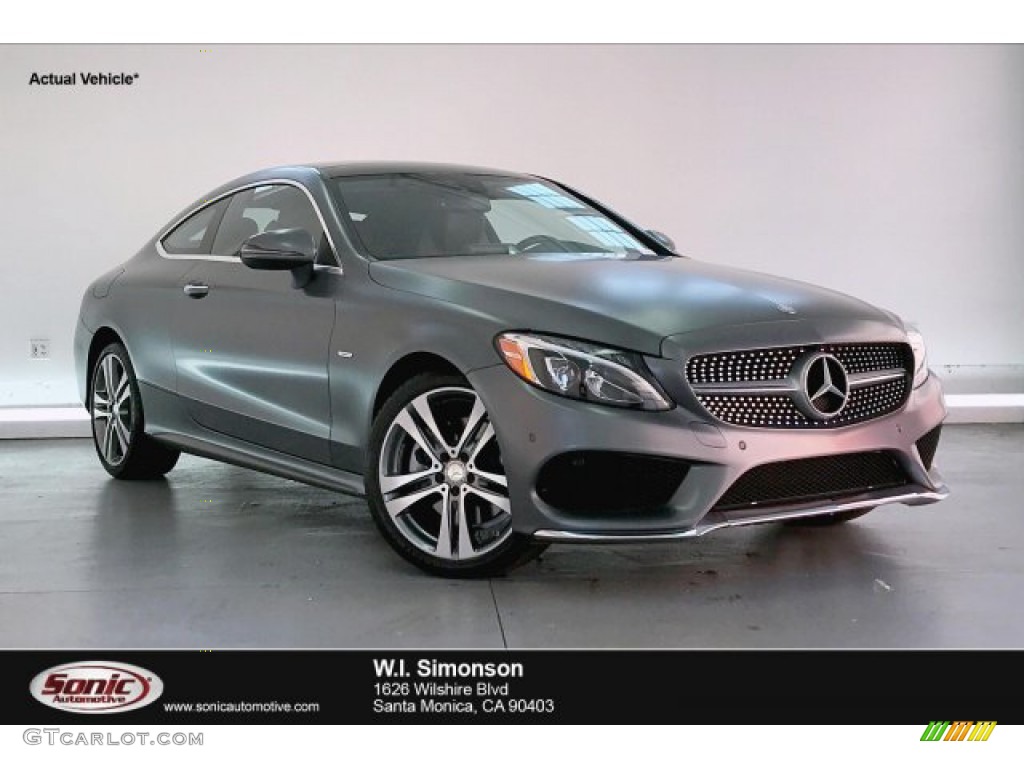 2017 C 300 4Matic Coupe - designo Magno Selenite Grey Matt / Saddle Brown/Black photo #1