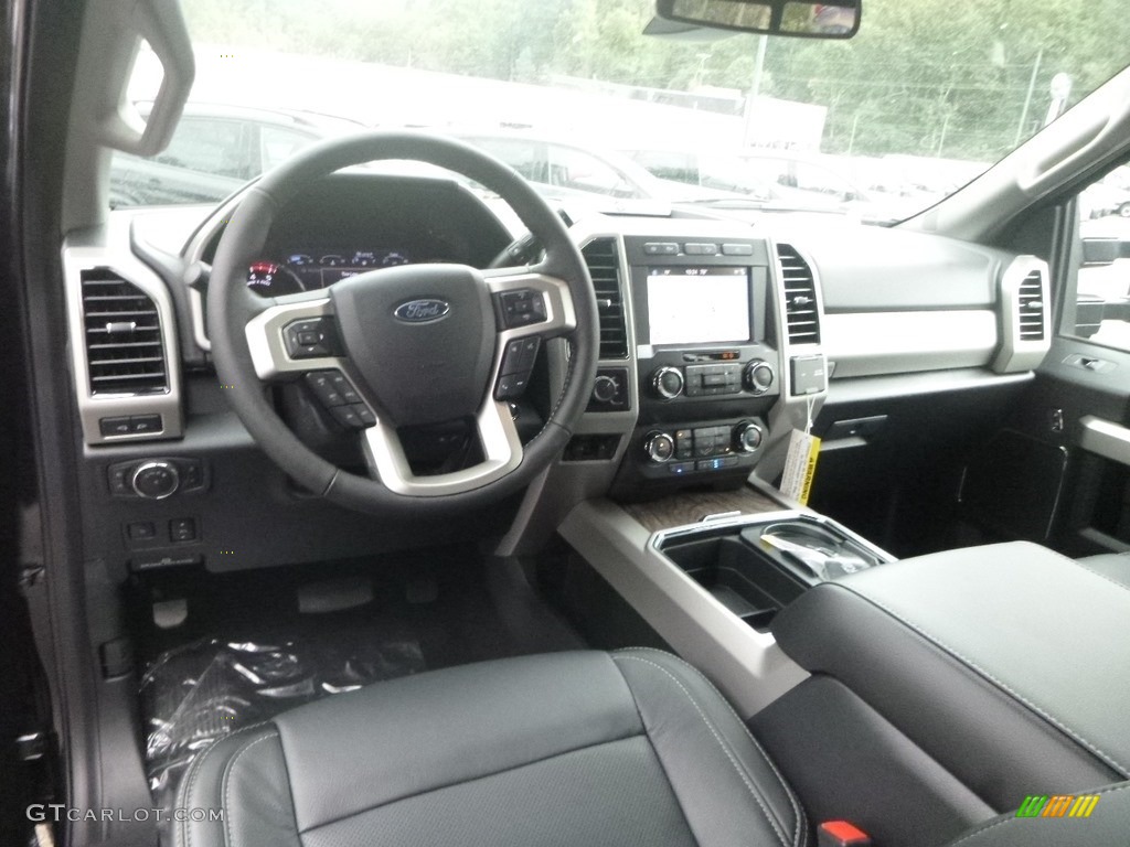 Black Interior 2019 Ford F250 Super Duty Lariat Crew Cab 4x4 Photo #135315196