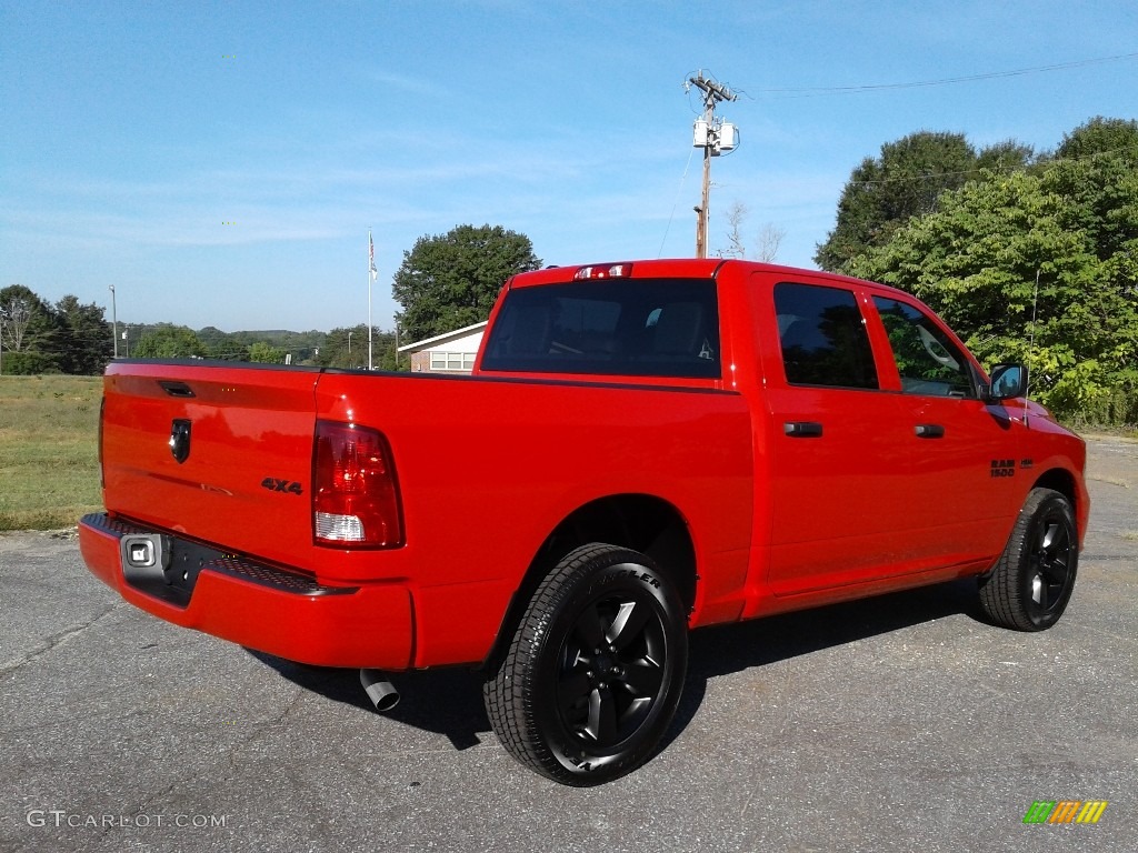 2018 1500 Express Crew Cab 4x4 - Flame Red / Black/Diesel Gray photo #6