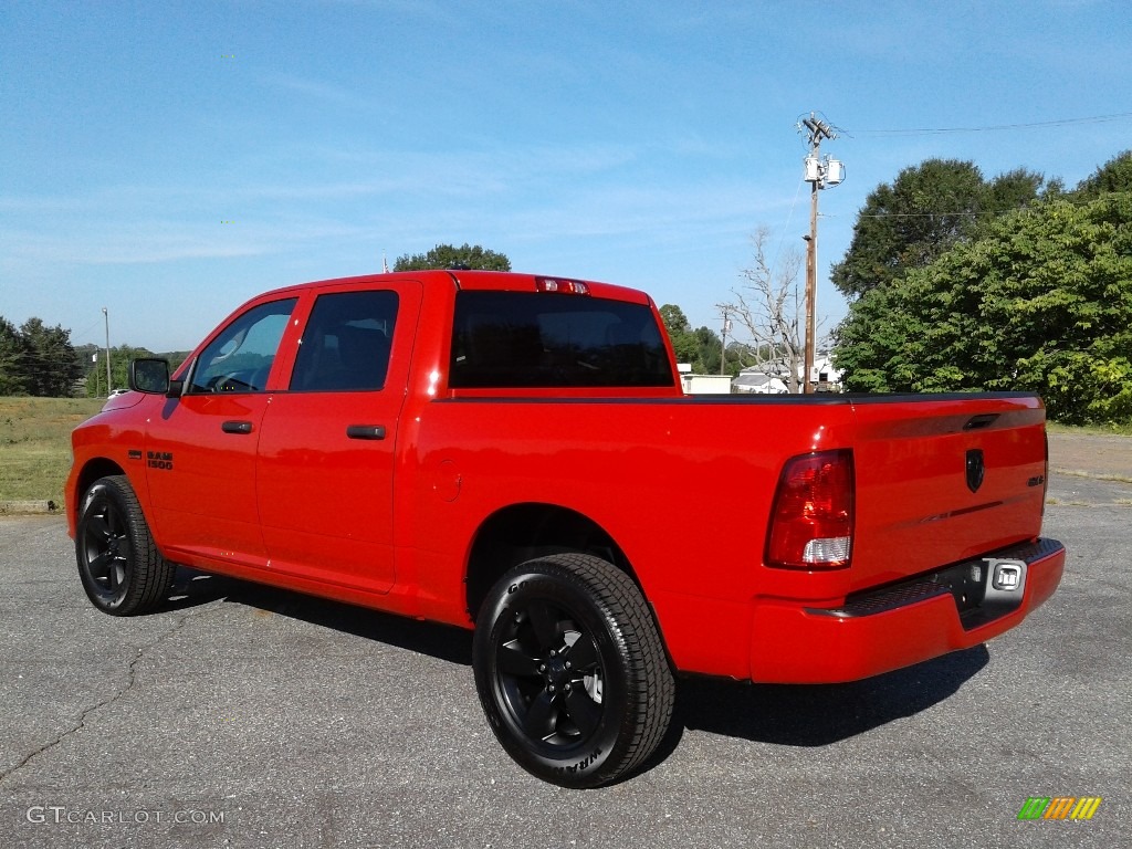 2018 1500 Express Crew Cab 4x4 - Flame Red / Black/Diesel Gray photo #8