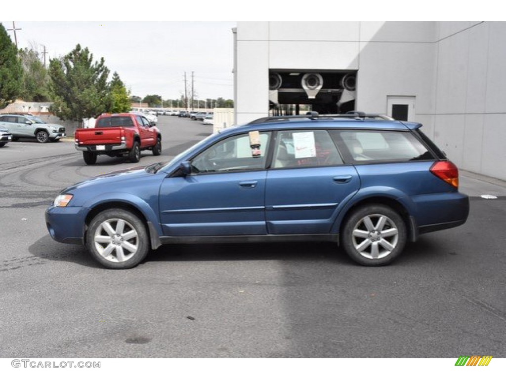 2007 Outback 2.5i Limited Wagon - Newport Blue Pearl / Taupe Leather photo #3