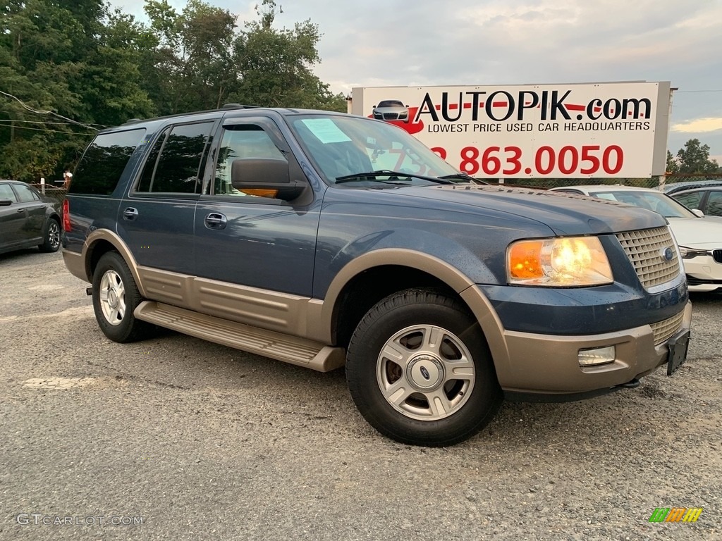 2003 Expedition Eddie Bauer 4x4 - Medium Wedgewood Blue Metallic / Medium Parchment photo #1