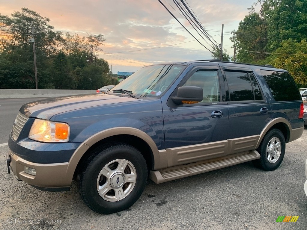 2003 Expedition Eddie Bauer 4x4 - Medium Wedgewood Blue Metallic / Medium Parchment photo #6