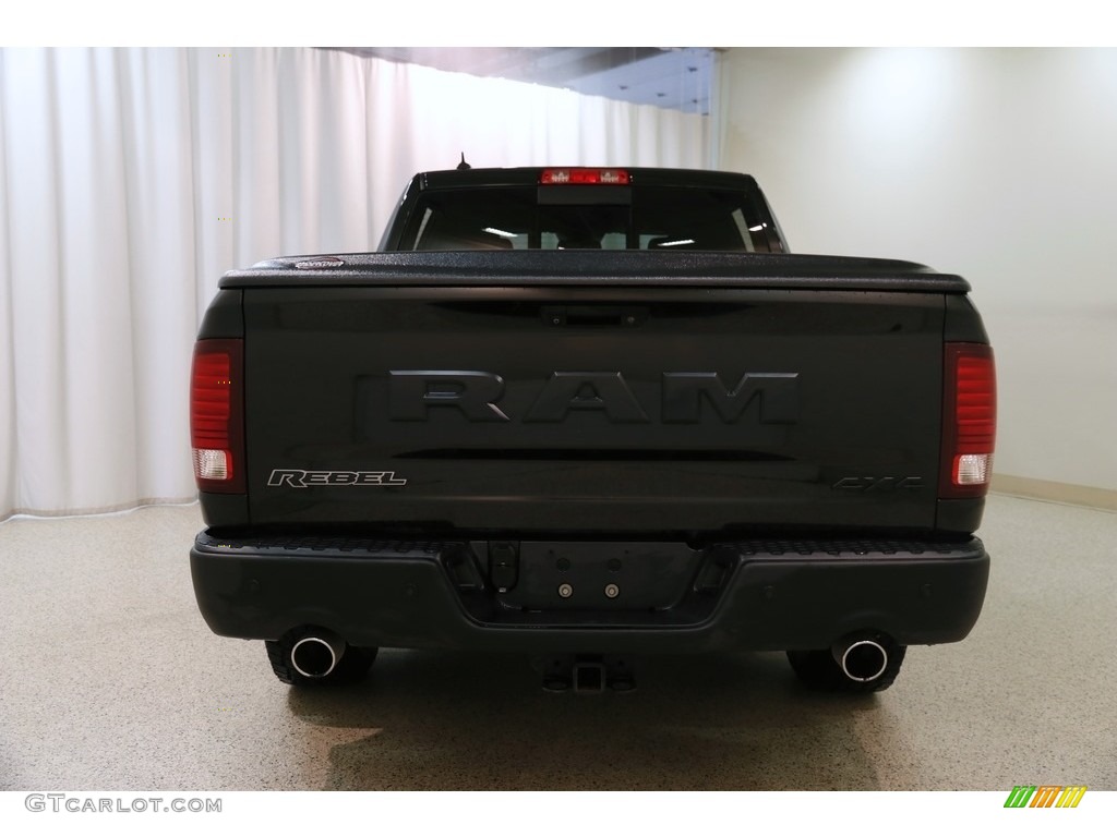 2018 1500 Rebel Crew Cab 4x4 - Brilliant Black Crystal Pearl / Black photo #21