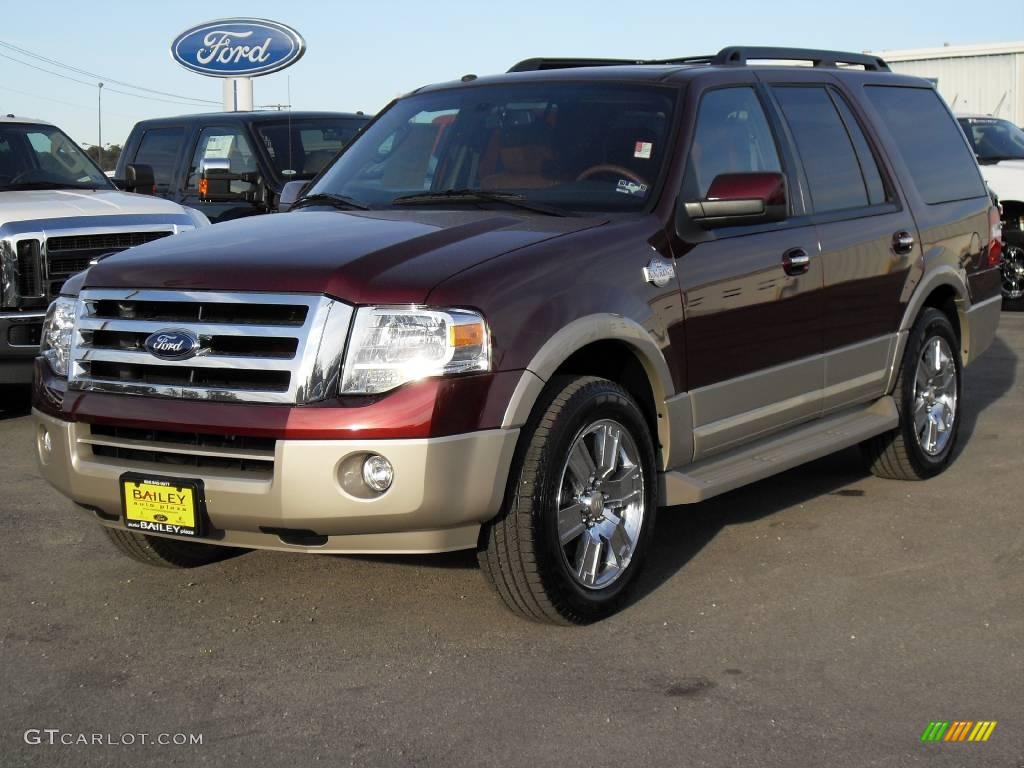 2009 Expedition King Ranch - Royal Red Metallic / Charcoal Black/Chaparral Leather photo #1