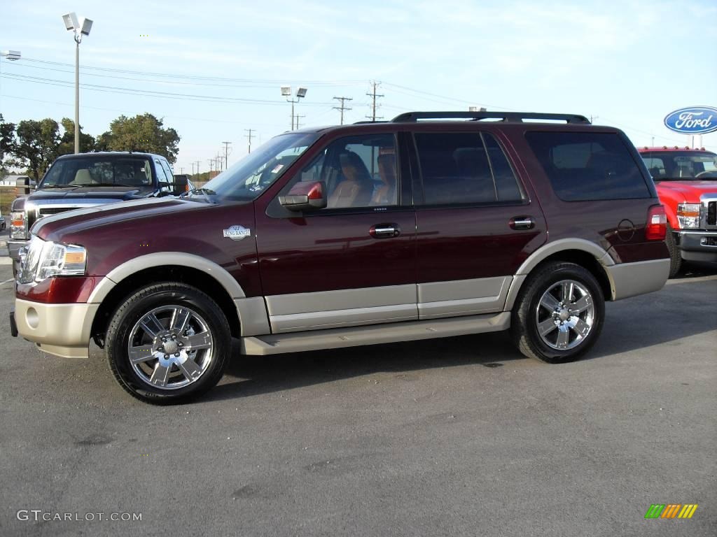 2009 Expedition King Ranch - Royal Red Metallic / Charcoal Black/Chaparral Leather photo #2