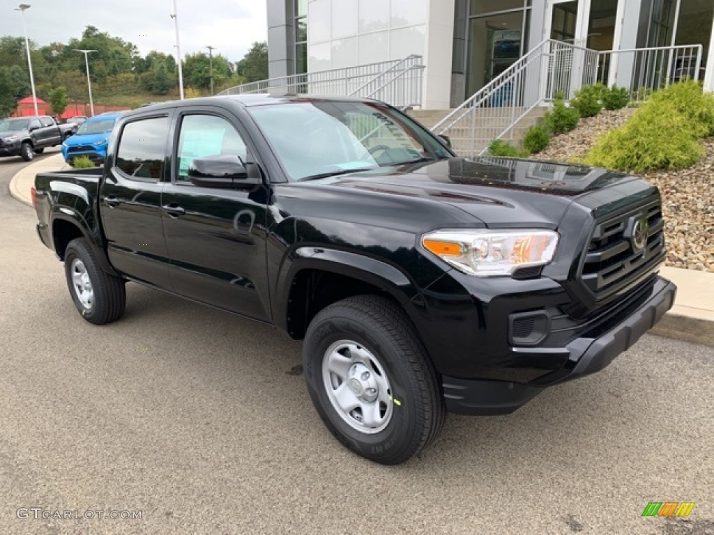 2019 Tacoma SR Double Cab 4x4 - Midnight Black Metallic / Cement Gray photo #1