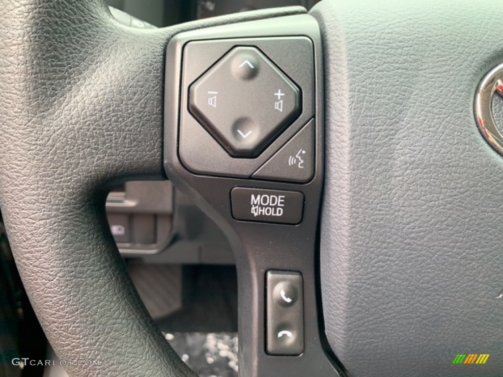 2019 Toyota Tacoma SR Double Cab 4x4 Cement Gray Steering Wheel Photo #135327832