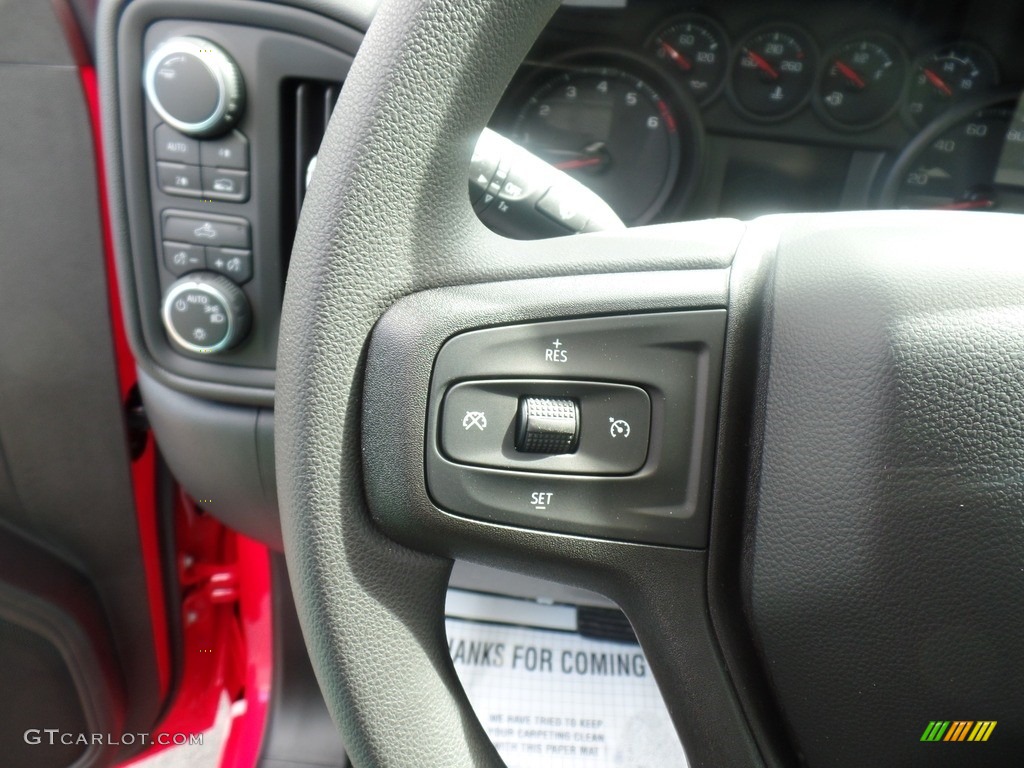 2020 Chevrolet Silverado 1500 Custom Double Cab 4x4 Jet Black Steering Wheel Photo #135327946