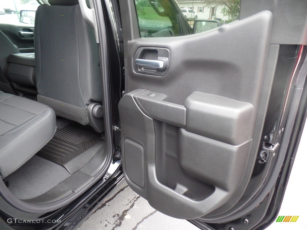 2020 Chevrolet Silverado 1500 Custom Double Cab 4x4 Jet Black Door Panel Photo #135328108