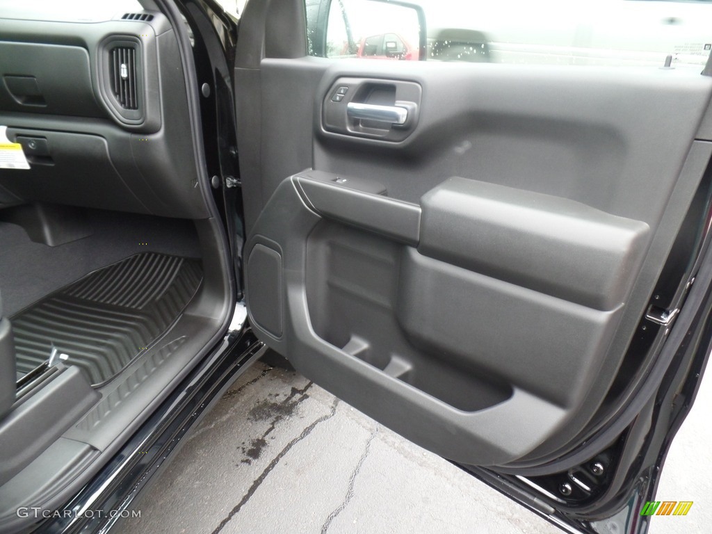 2020 Chevrolet Silverado 1500 Custom Double Cab 4x4 Jet Black Door Panel Photo #135328114
