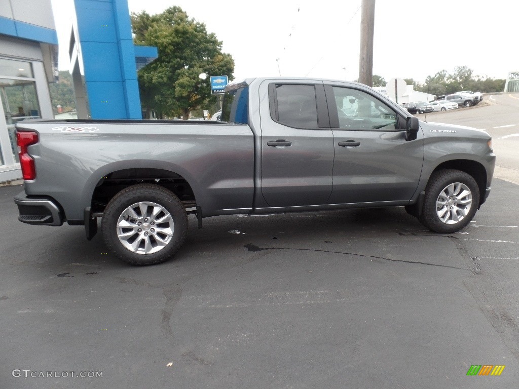 Satin Steel Metallic 2020 Chevrolet Silverado 1500 Custom Double Cab 4x4 Exterior Photo #135328153