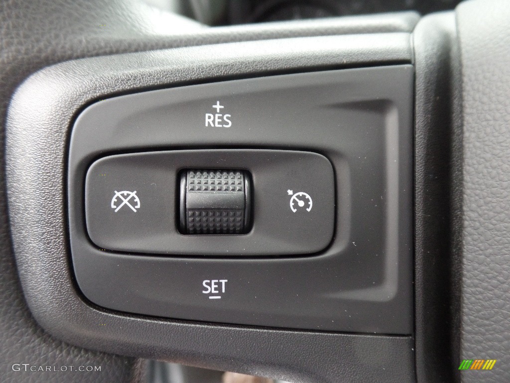 2020 Chevrolet Silverado 1500 Custom Double Cab 4x4 Jet Black Steering Wheel Photo #135328198
