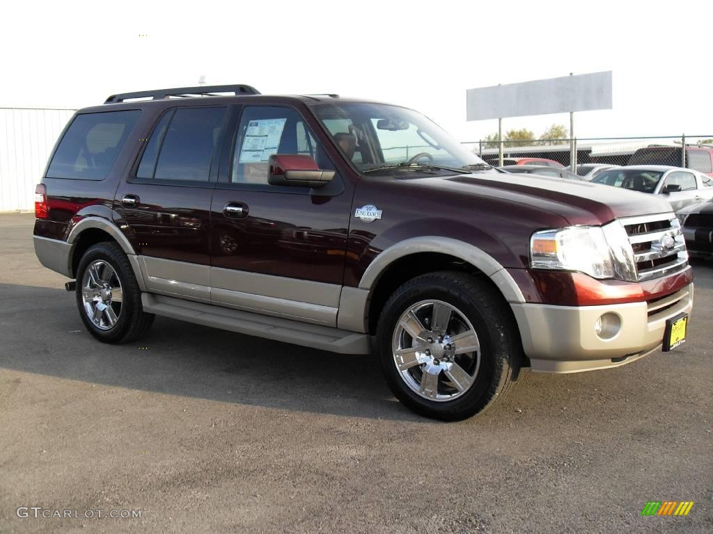 2009 Expedition King Ranch - Royal Red Metallic / Charcoal Black/Chaparral Leather photo #5
