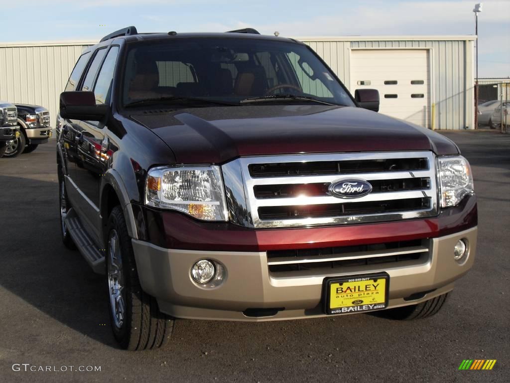 2009 Expedition King Ranch - Royal Red Metallic / Charcoal Black/Chaparral Leather photo #6