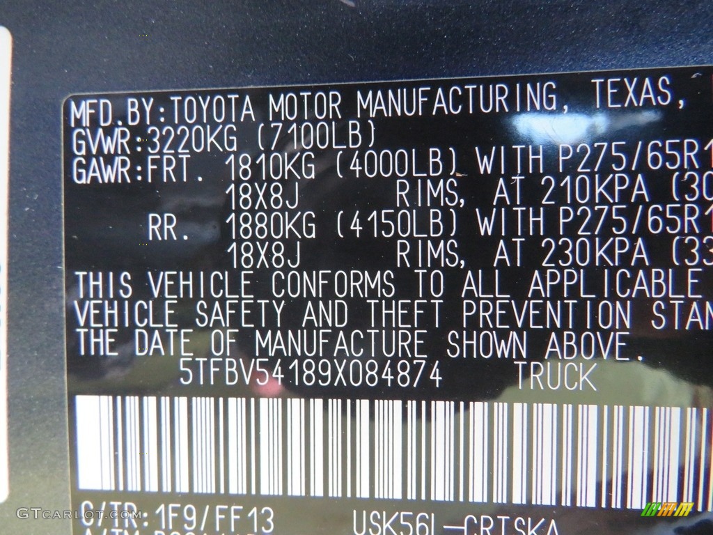 2009 Tundra SR5 Double Cab 4x4 - Slate Gray Metallic / Graphite Gray photo #38