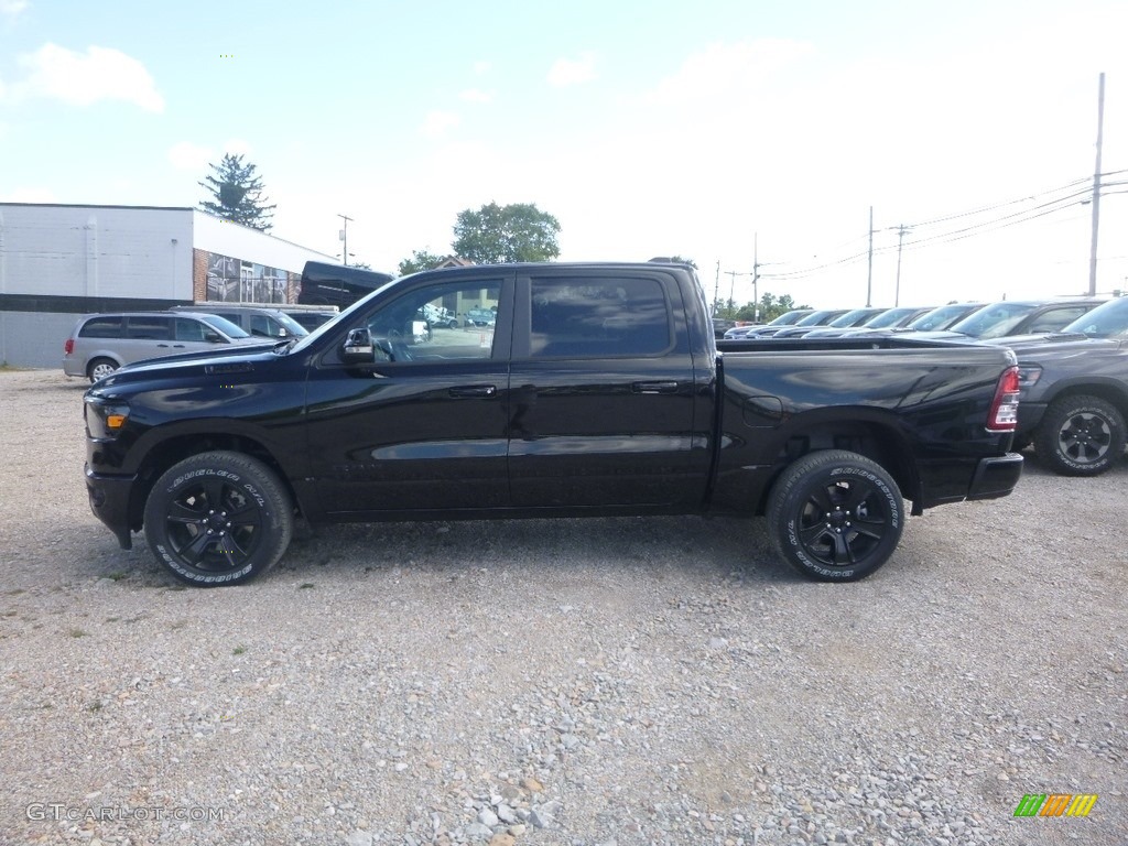 2020 1500 Big Horn Night Edition Crew Cab 4x4 - Diamond Black Crystal Pearl / Black photo #2