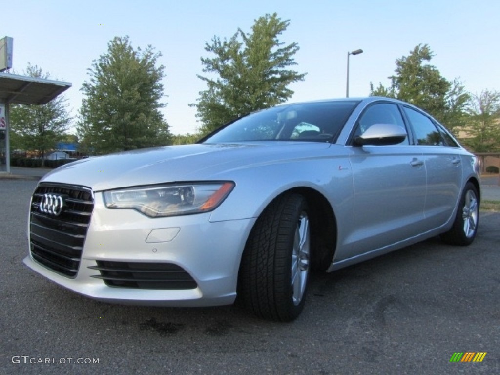 2012 A6 3.0T quattro Sedan - Ice Silver Metallic / Black photo #6