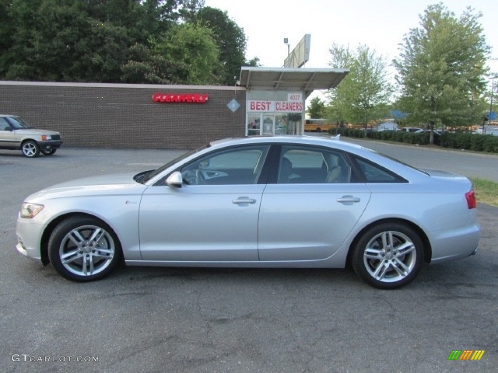2012 A6 3.0T quattro Sedan - Ice Silver Metallic / Black photo #7