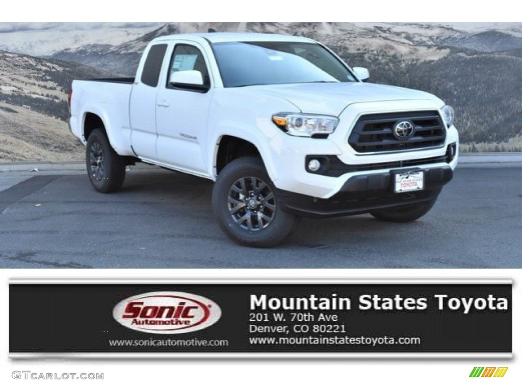 2020 Tacoma SR5 Access Cab 4x4 - Super White / Cement photo #1