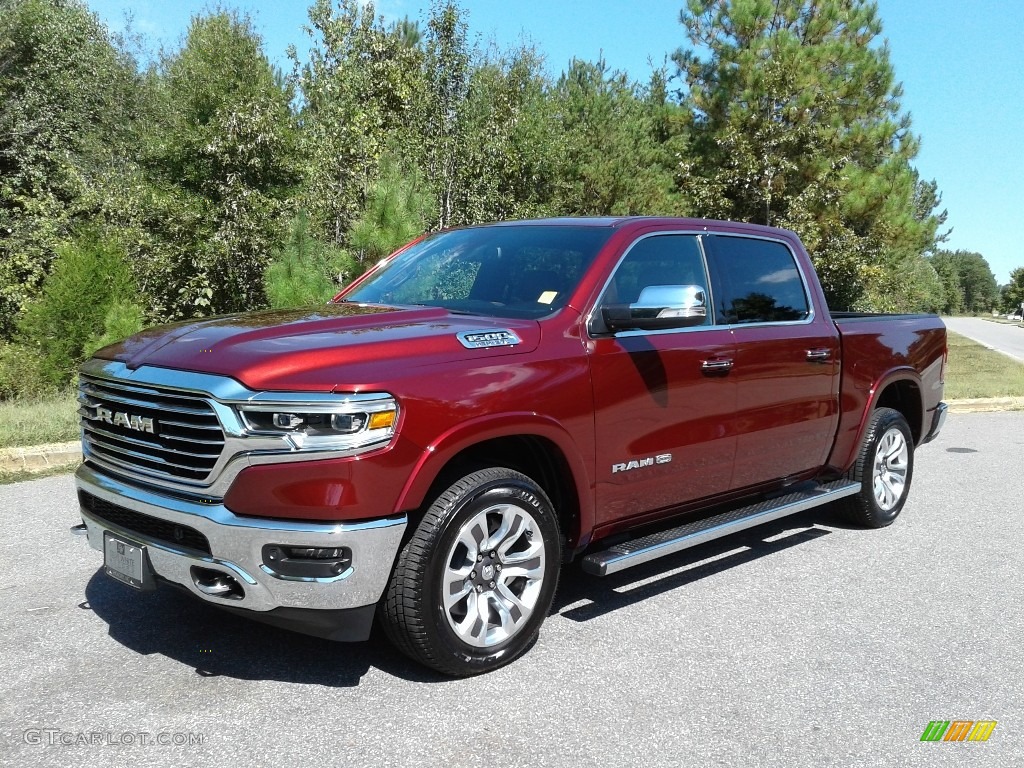 2019 1500 Long Horn Crew Cab 4x4 - Delmonico Red Pearl / Black/New Saddle photo #2