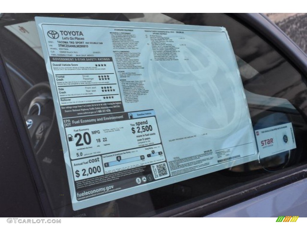 2020 Toyota Tacoma TRD Off Road Double Cab 4x4 Window Sticker Photo #135337609