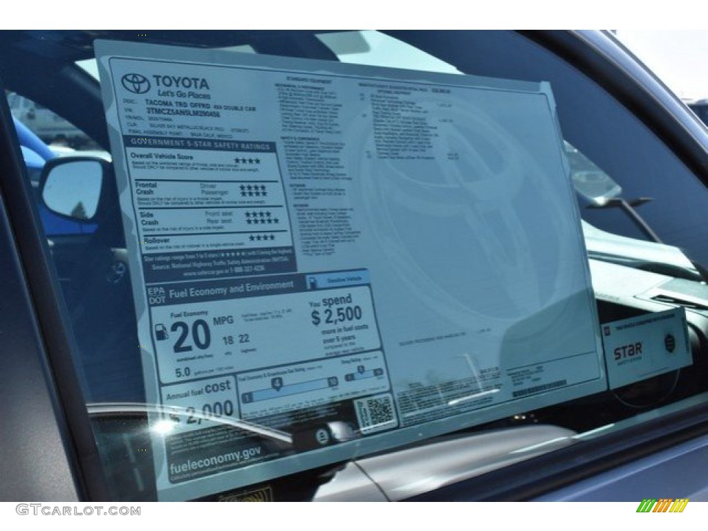 2020 Toyota Tacoma TRD Off Road Double Cab 4x4 Window Sticker Photo #135337939