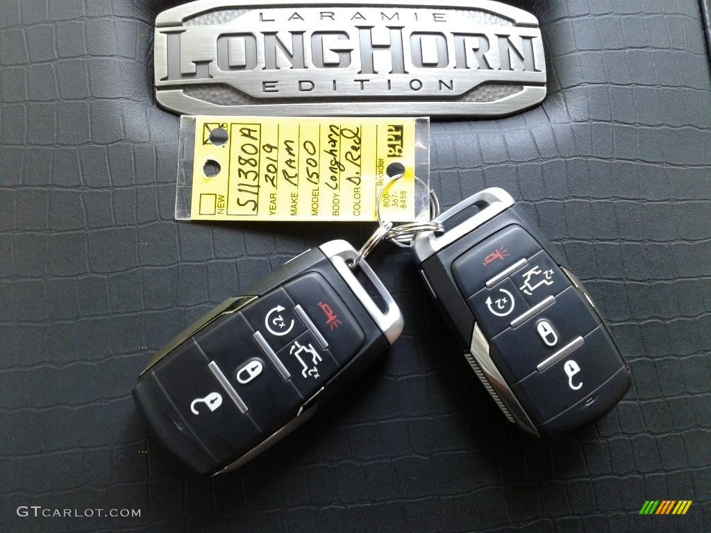 2019 1500 Long Horn Crew Cab 4x4 - Delmonico Red Pearl / Black/New Saddle photo #35