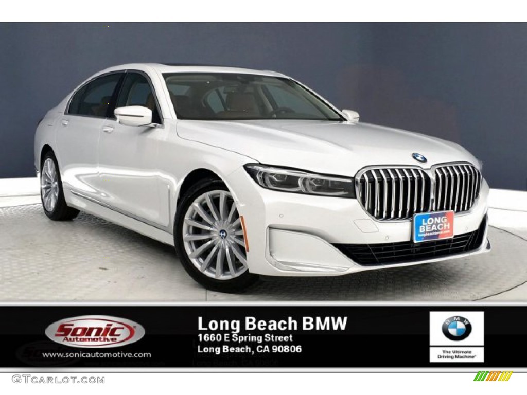 2020 7 Series 740i Sedan - Mineral White Metallic / Cognac photo #1