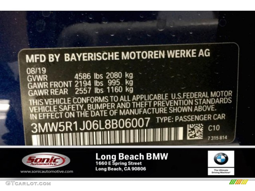 2020 3 Series 330i Sedan - Mediterranean Blue Metallic / Canberra Beige photo #10