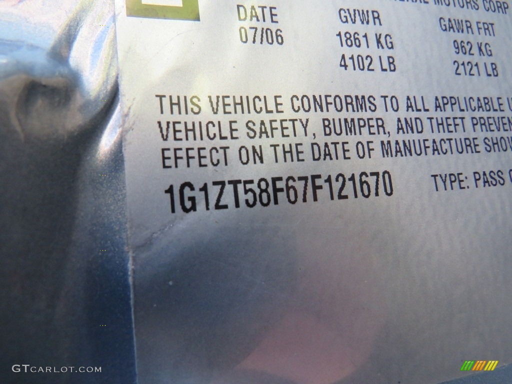 2007 Malibu LT Sedan - Dark Gray Metallic / Titanium Gray photo #27