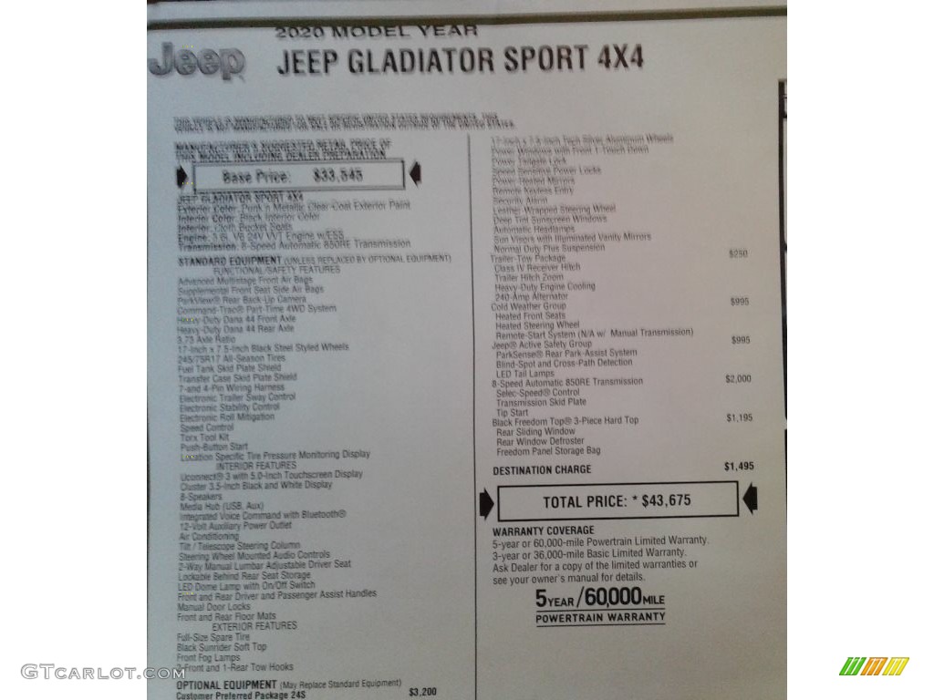 2020 Gladiator Sport 4x4 - Punk