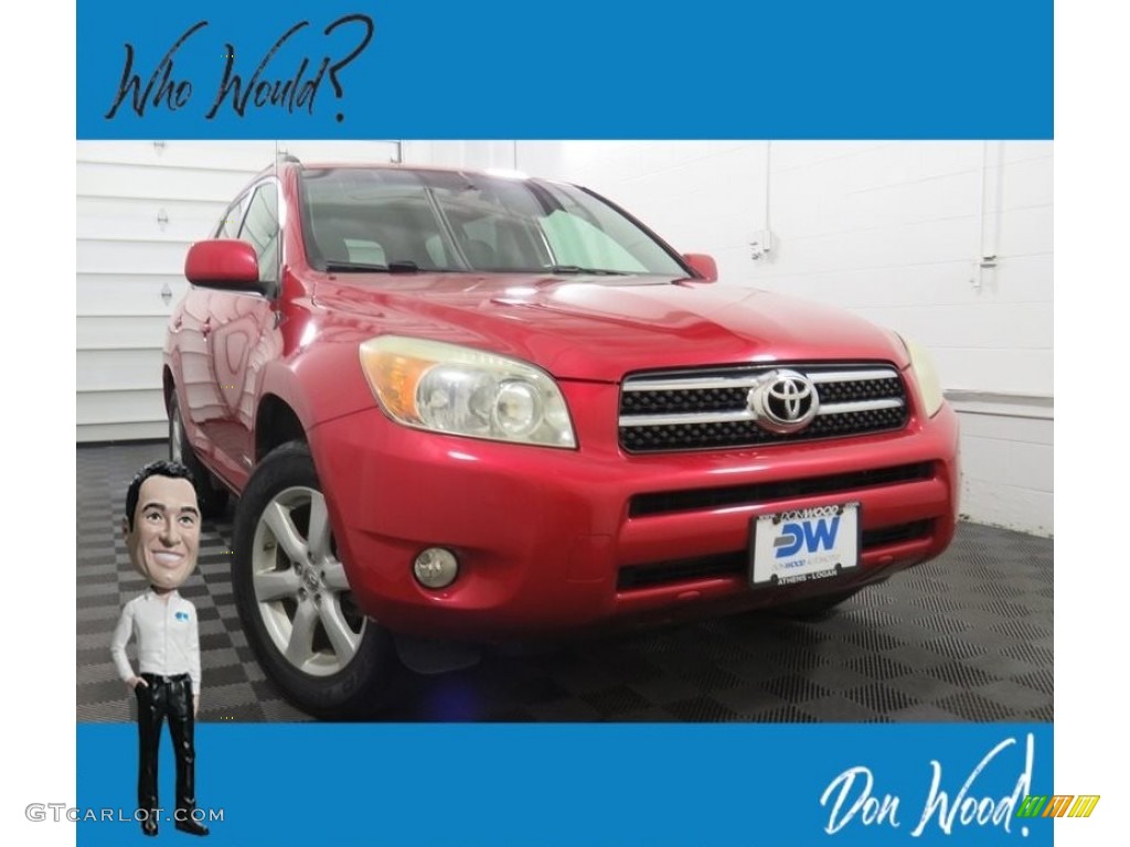 2008 RAV4 Limited 4WD - Barcelona Red Pearl / Ash photo #1