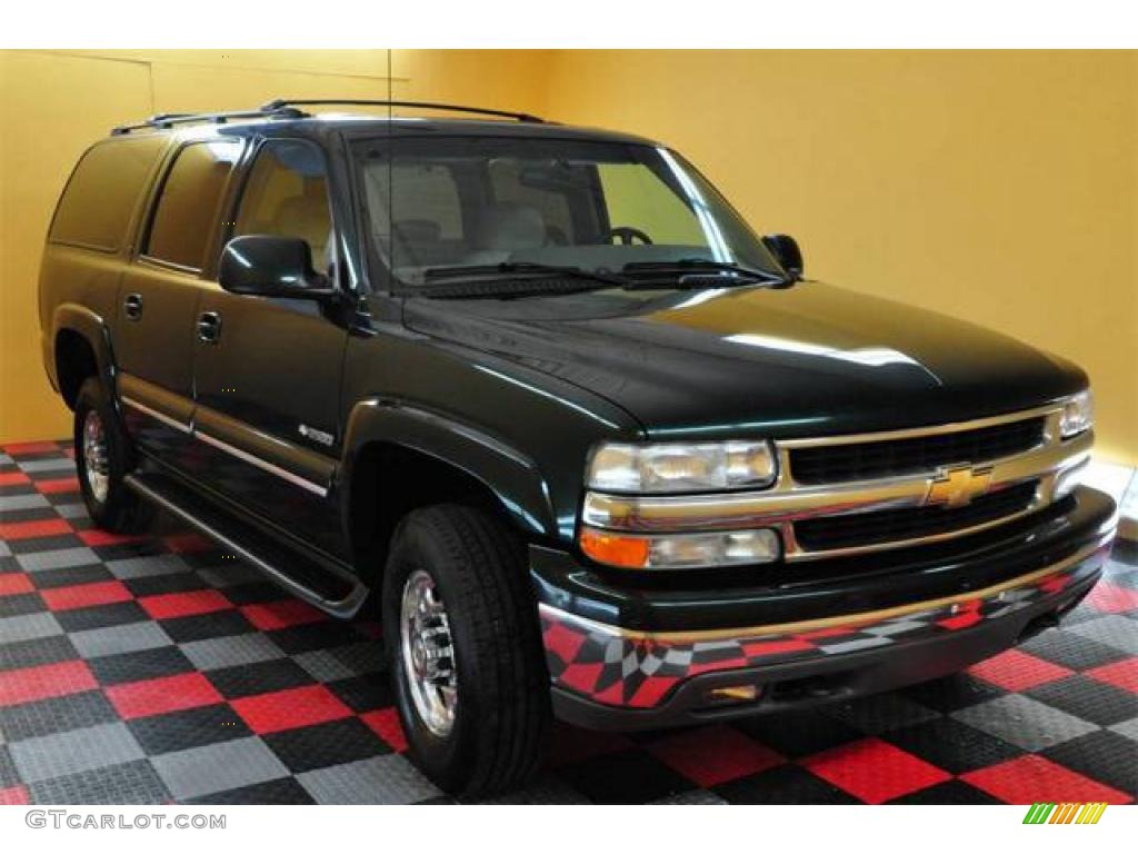 2001 Suburban 2500 LT 4x4 - Forest Green Metallic / Tan photo #1