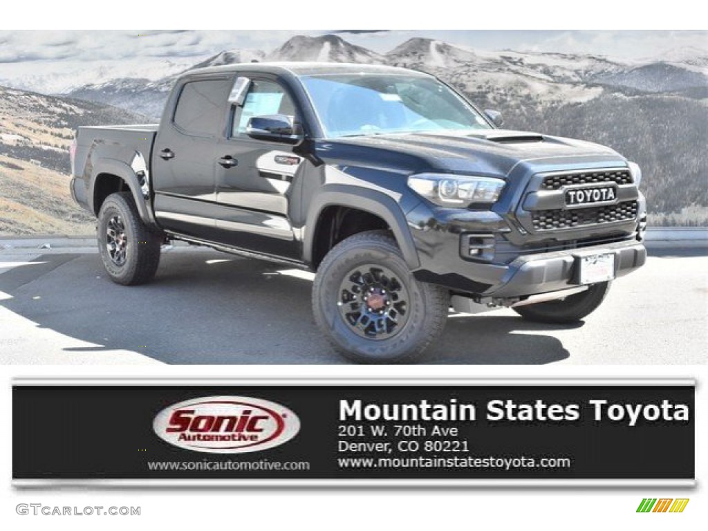 2019 Tacoma TRD Pro Double Cab 4x4 - Midnight Black Metallic / Black photo #1