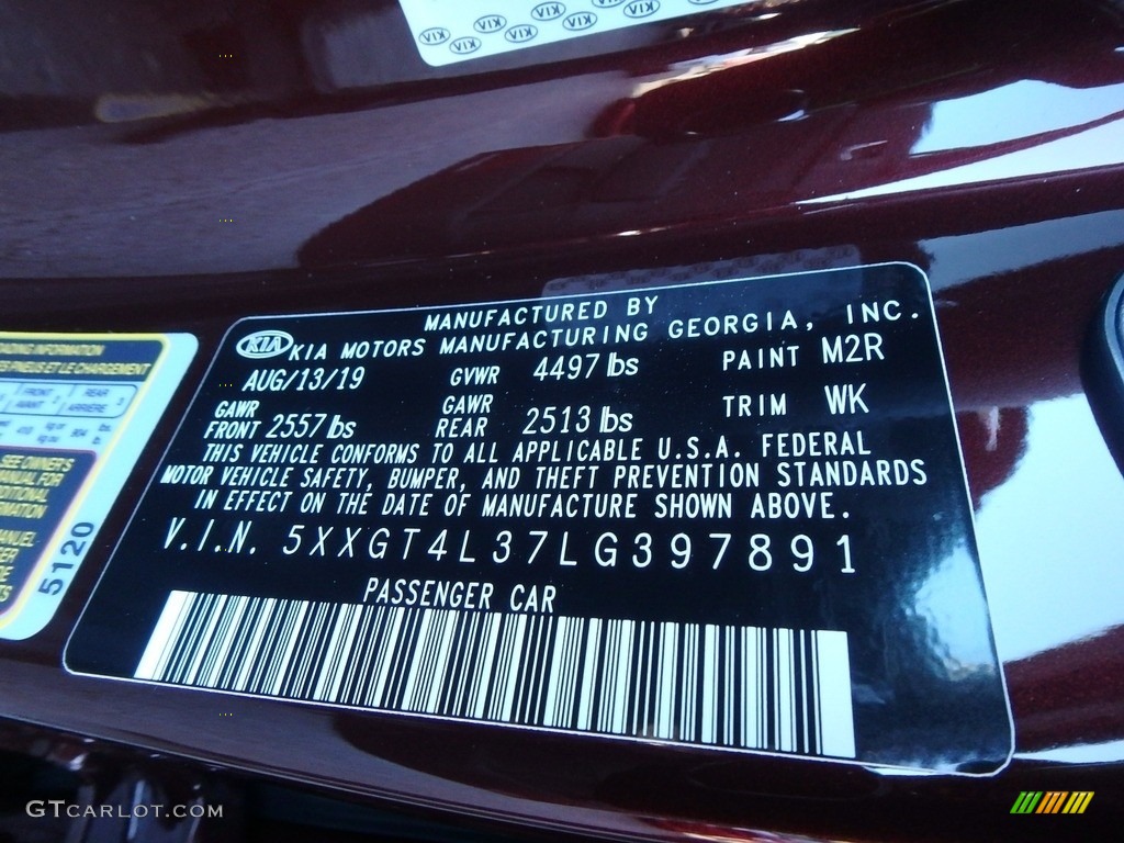2020 Optima Color Code M2R for Sangria Photo #135344212