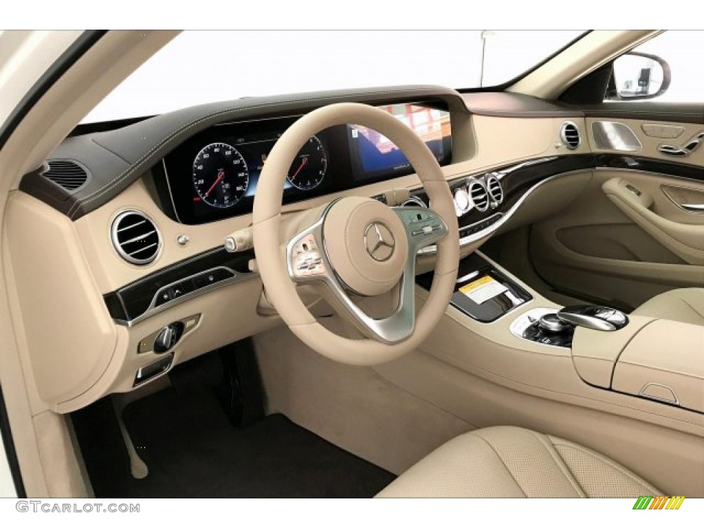 2020 S 450 Sedan - designo Diamond White Metallic / Silk Beige/Espresso Brown photo #4