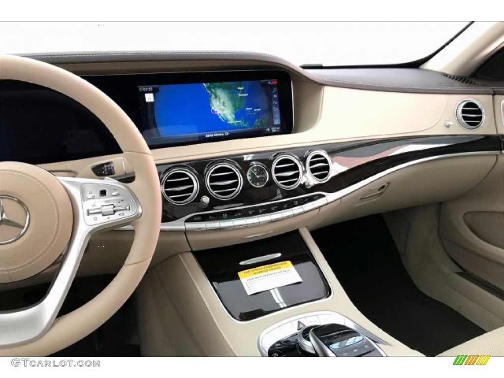 2020 Mercedes-Benz S 450 Sedan Silk Beige/Espresso Brown Dashboard Photo #135346678