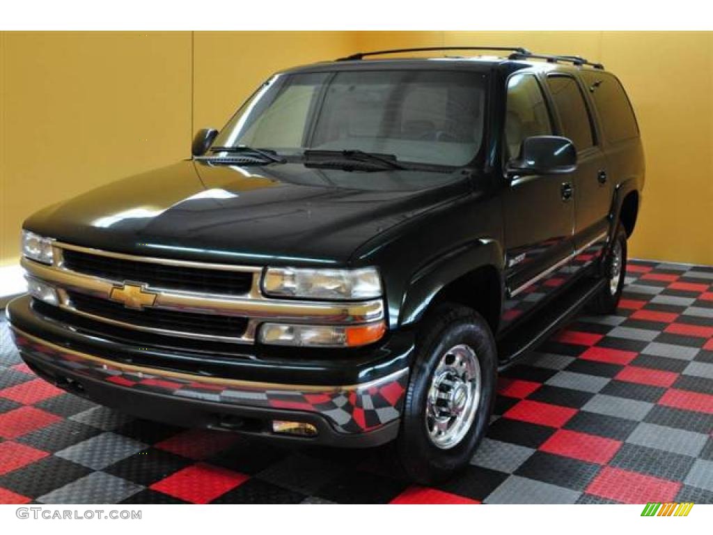 2001 Suburban 2500 LT 4x4 - Forest Green Metallic / Tan photo #22