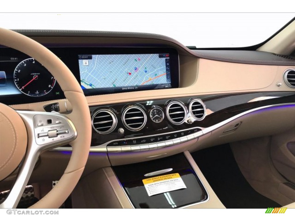 2020 Mercedes-Benz S 450 Sedan Silk Beige/Espresso Brown Dashboard Photo #135348497
