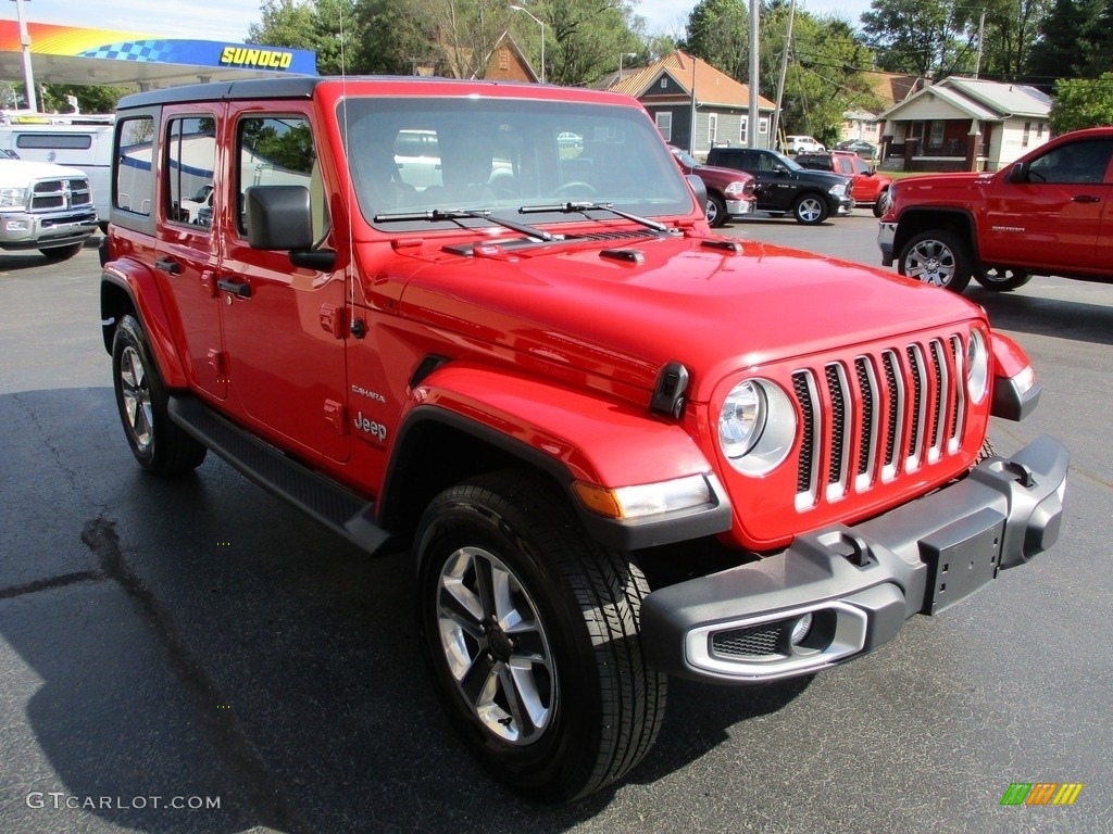 2019 Wrangler Unlimited Sahara 4x4 - Firecracker Red / Black photo #5