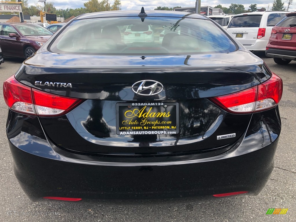2012 Elantra Limited - Midnight Black / Black photo #5