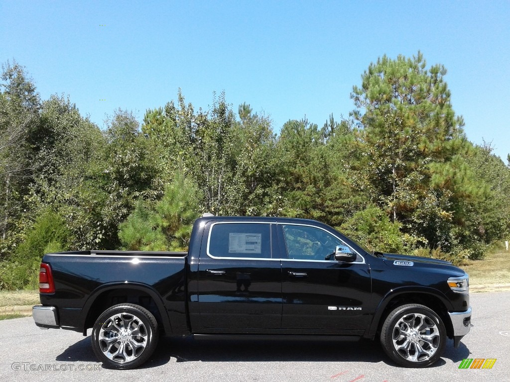 Diamond Black Crystal Pearl 2020 Ram 1500 Longhorn Crew Cab 4x4 Exterior Photo #135353972