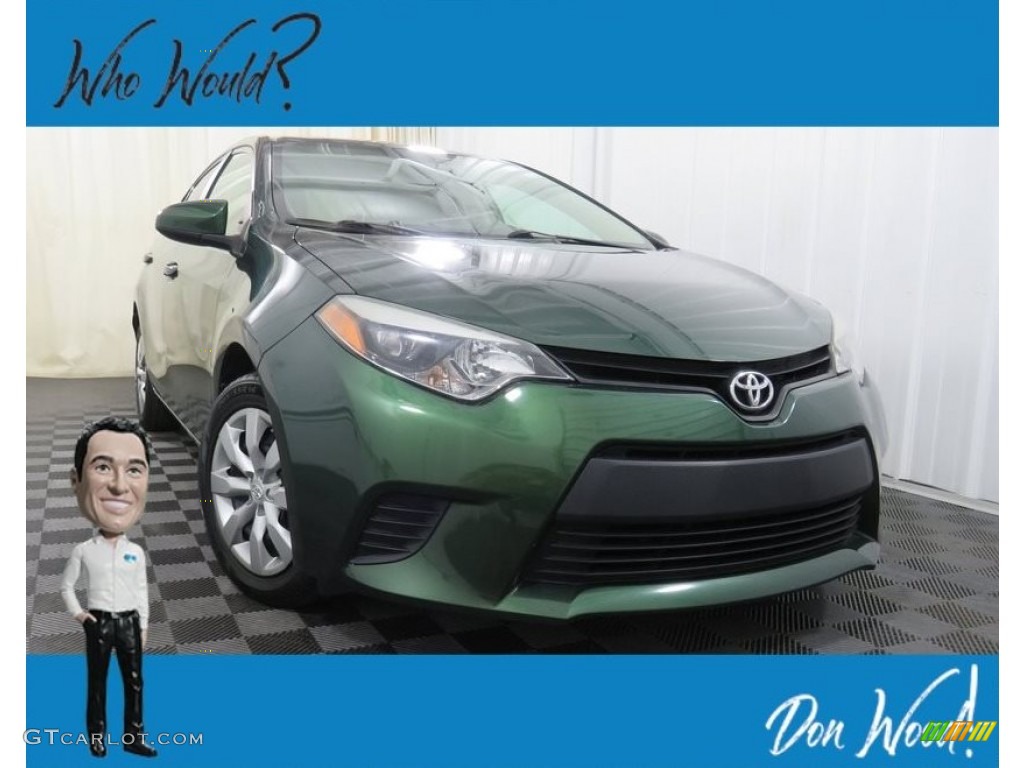 2014 Corolla LE - 4Evergreen Mica / Ivory photo #1