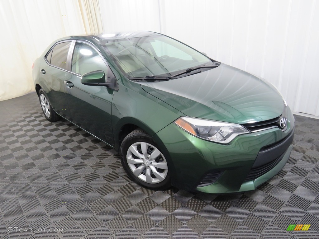 2014 Corolla LE - 4Evergreen Mica / Ivory photo #3