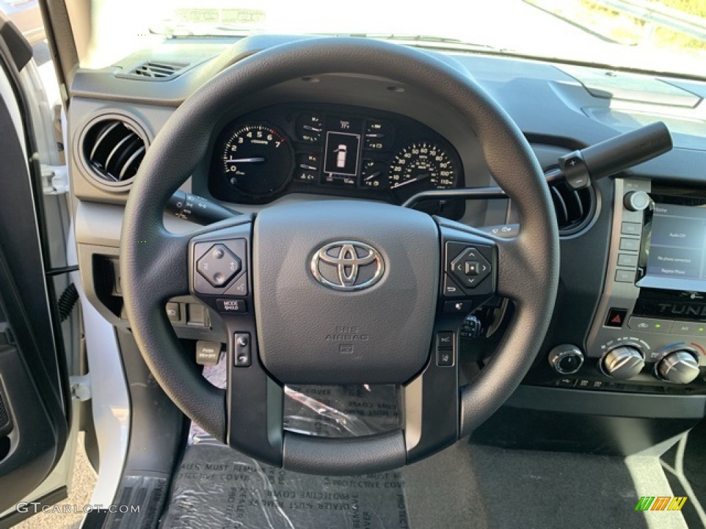 2020 Toyota Tundra SR Double Cab 4x4 Graphite Steering Wheel Photo #135356258