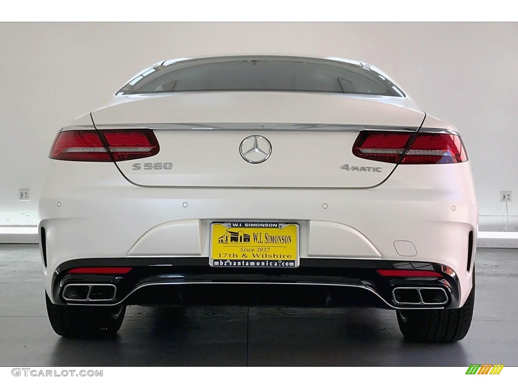 2019 S 560 4Matic Coupe - designo Cashmere White (Matte) / Black photo #3