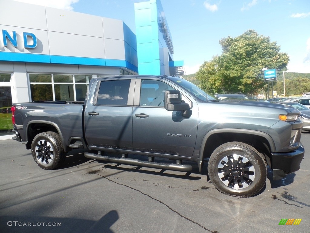 2020 Silverado 2500HD Custom Crew Cab 4x4 - Shadow Gray Metallic / Jet Black photo #6