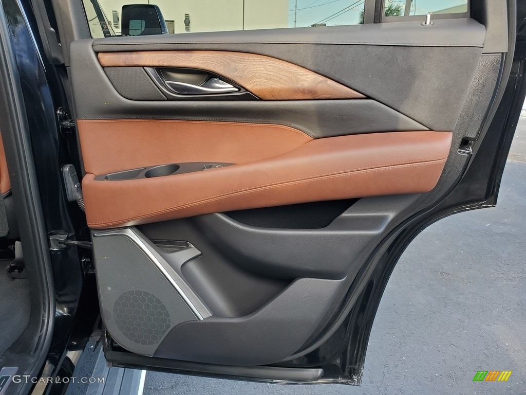 2019 Cadillac Escalade Premium Luxury Kona Brown/Jet Black Accents Door Panel Photo #135366509