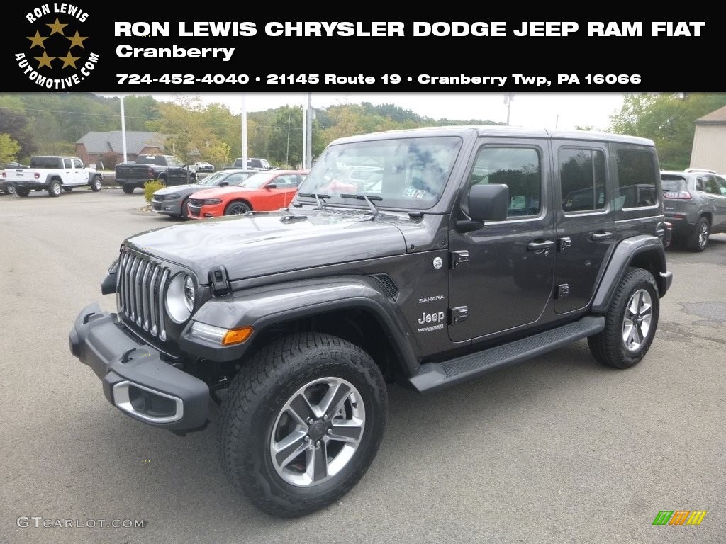 2019 Wrangler Unlimited Sahara 4x4 - Granite Crystal Metallic / Black photo #1